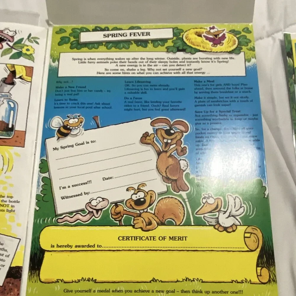 Henderson Spring Science & Nature Activity Fun Pack Puzzle Book w/ Postcards 90s